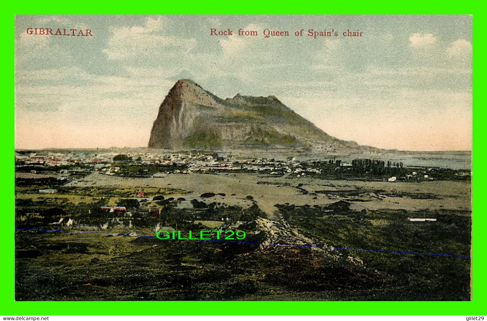 GIBRALTAR - ROCK FROM QUEEN OF SPAIN'S CHAIR - V. B. CUMBO - - Gibraltar