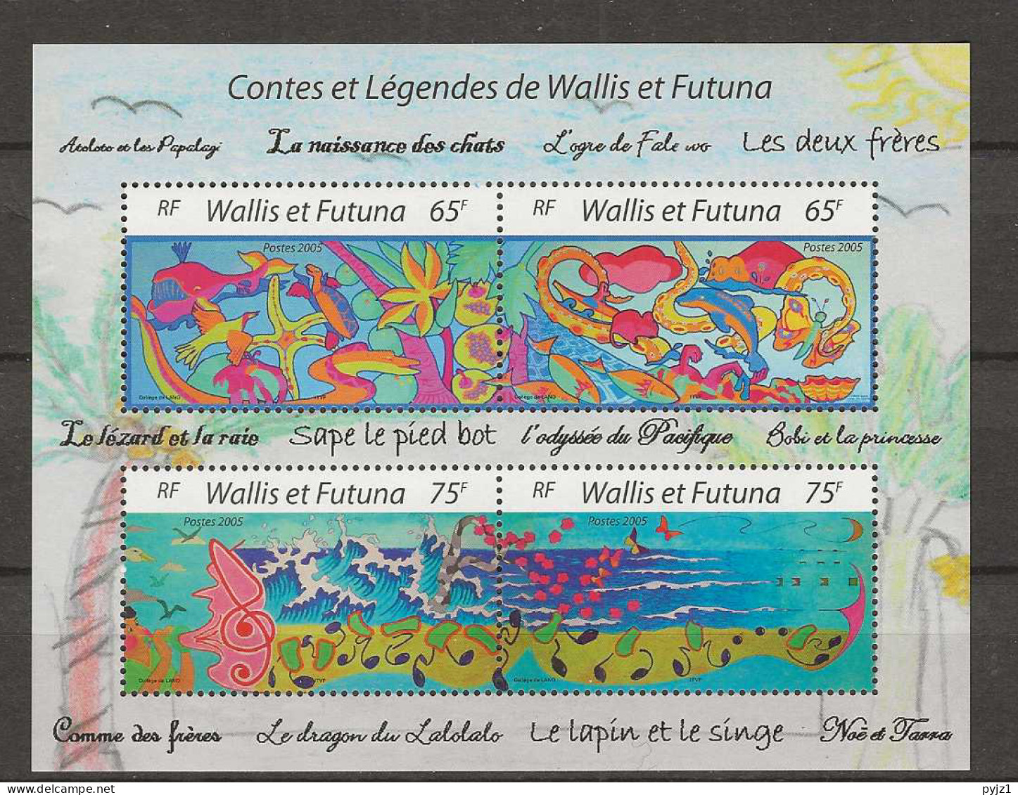 2005 MNH Wallis Et Futuna Mi Block 18 Postfris** - Hojas Y Bloques