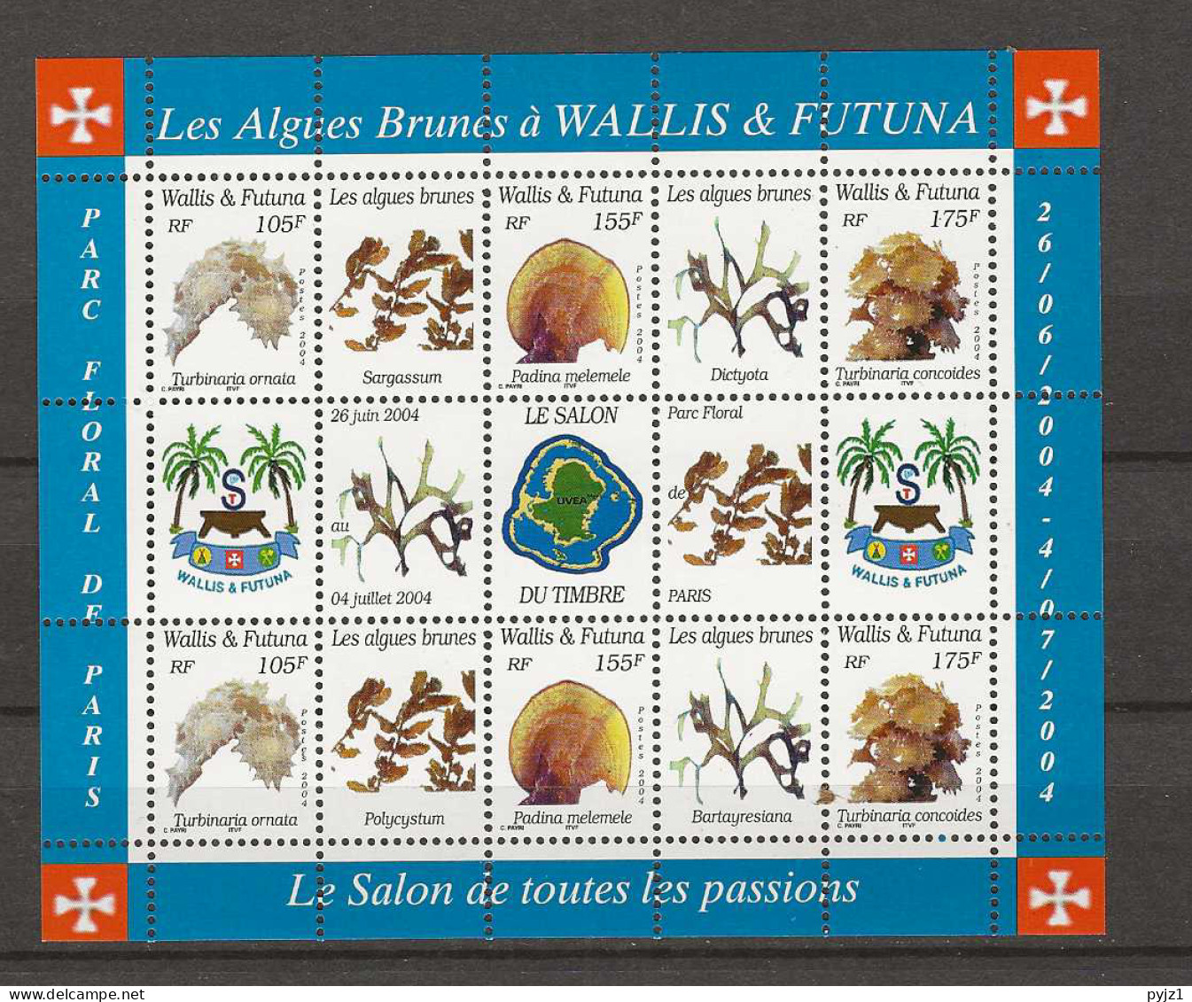 2004 MNH Wallis Et Futuna Mi 881-3 Kleinbogen Postfris** - Blocchi & Foglietti