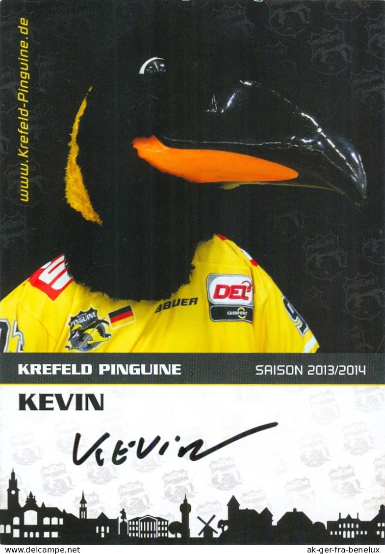 AK Eishockey Maskottchen Kevin Krefeld Pinguine 13-14 Krefelder EV / KEV Mascot Penguin Pingouin Pinguino Manchot DEB - Winter Sports