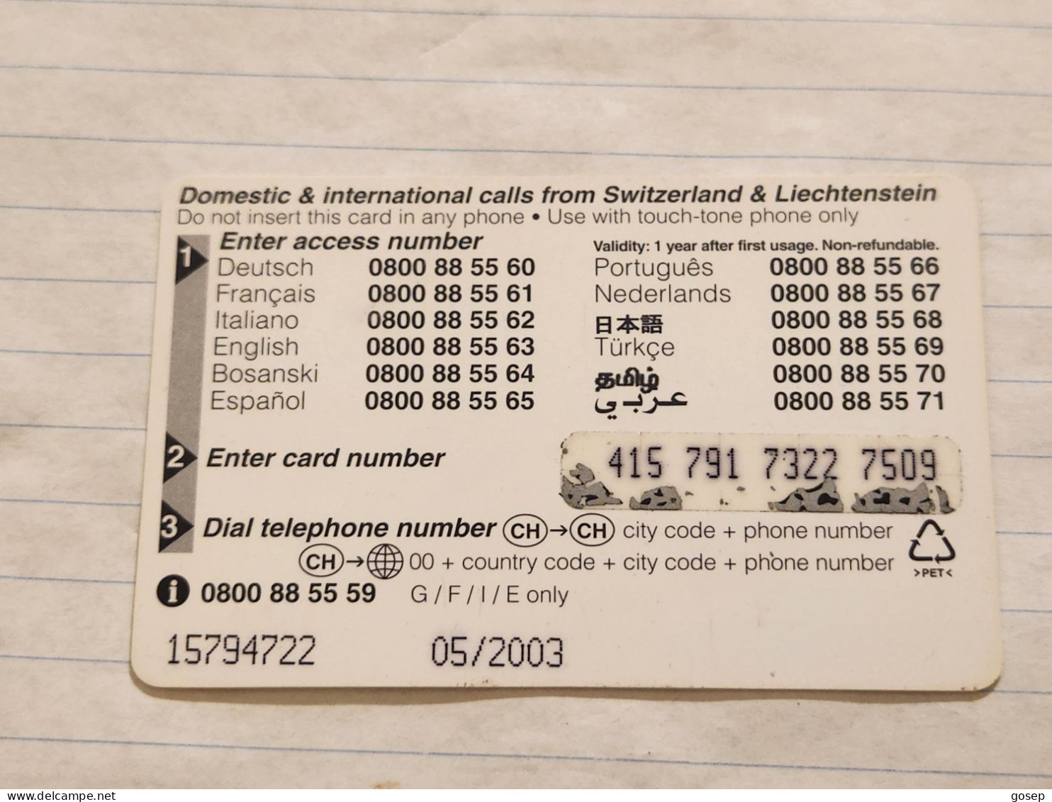 LIECHTENSTEIN-(LI-25A)-75 JAHRE ANS ANNI-(76)(415-791-7322-7509)(150CHF)-(5/03)(15794722)-tirage-90.000-used Card - Liechtenstein