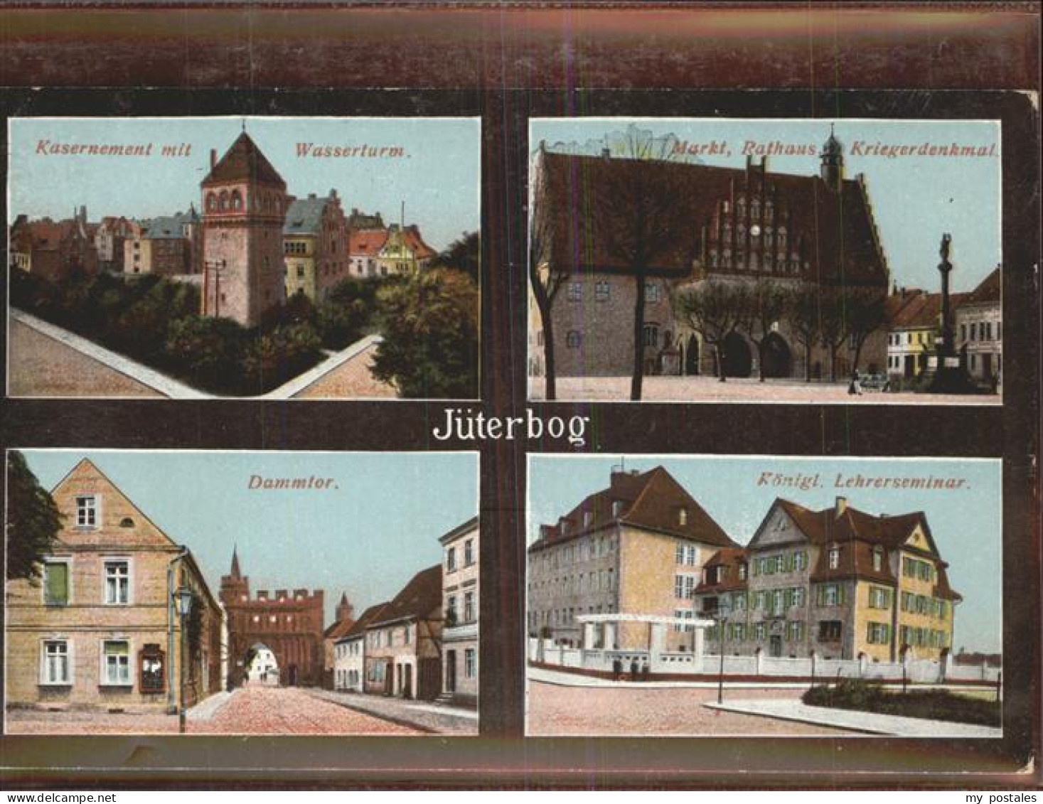 41405591 Jueterbog Kaserne Wasserturm Marktplatz Rathaus Kriegerdenkmal Dammtor  - Jueterbog