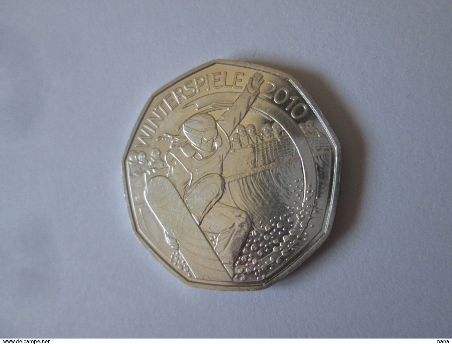 Austria 5 Euro 2010 UNC Silver/Argent Commemorative Coin:Winter Olympic Games,diameter=28 Mm,weight=10 Grams - Autriche
