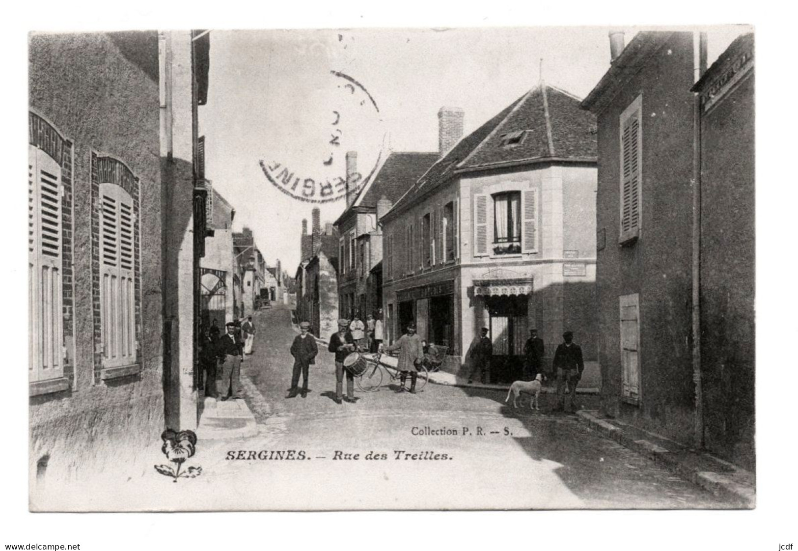 89 SERGINES - Rue Des Treilles - Coll PRS 1907 - Garde Champêtre Lisant Une Annonce - Env Pont Sur Yonne - Sergines
