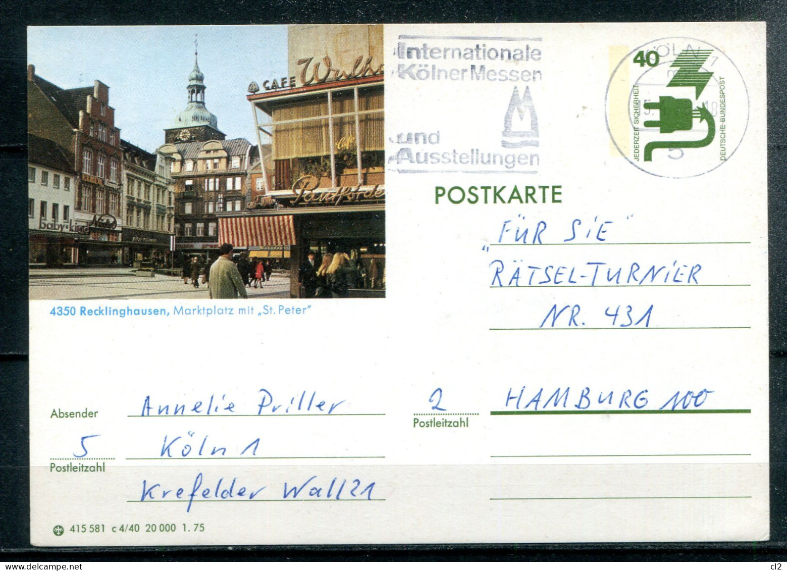 REPUBLIQUE FEDERALE ALLEMANDE - Michel P116 C4/40 - Bildpostkarten - Gebraucht