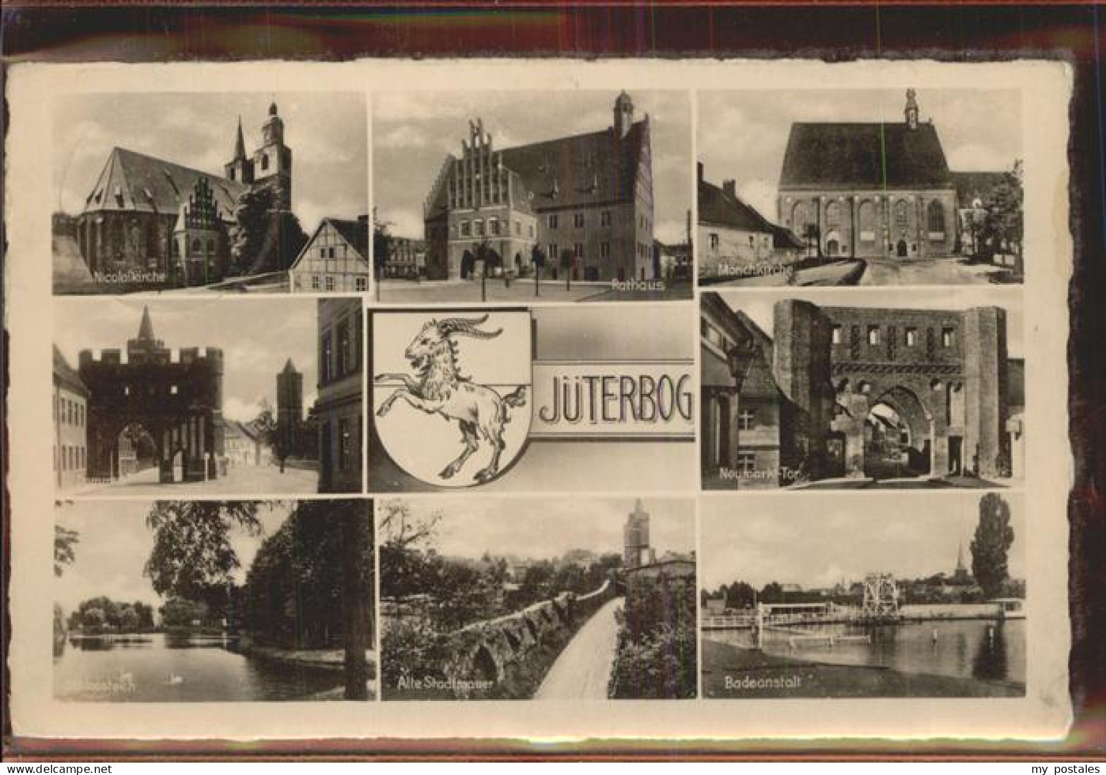 41405378 Jueterbog Nicolaikirche Marktplatz Rathaus Moenchkirche Neumarkt Tor Da - Jüterbog