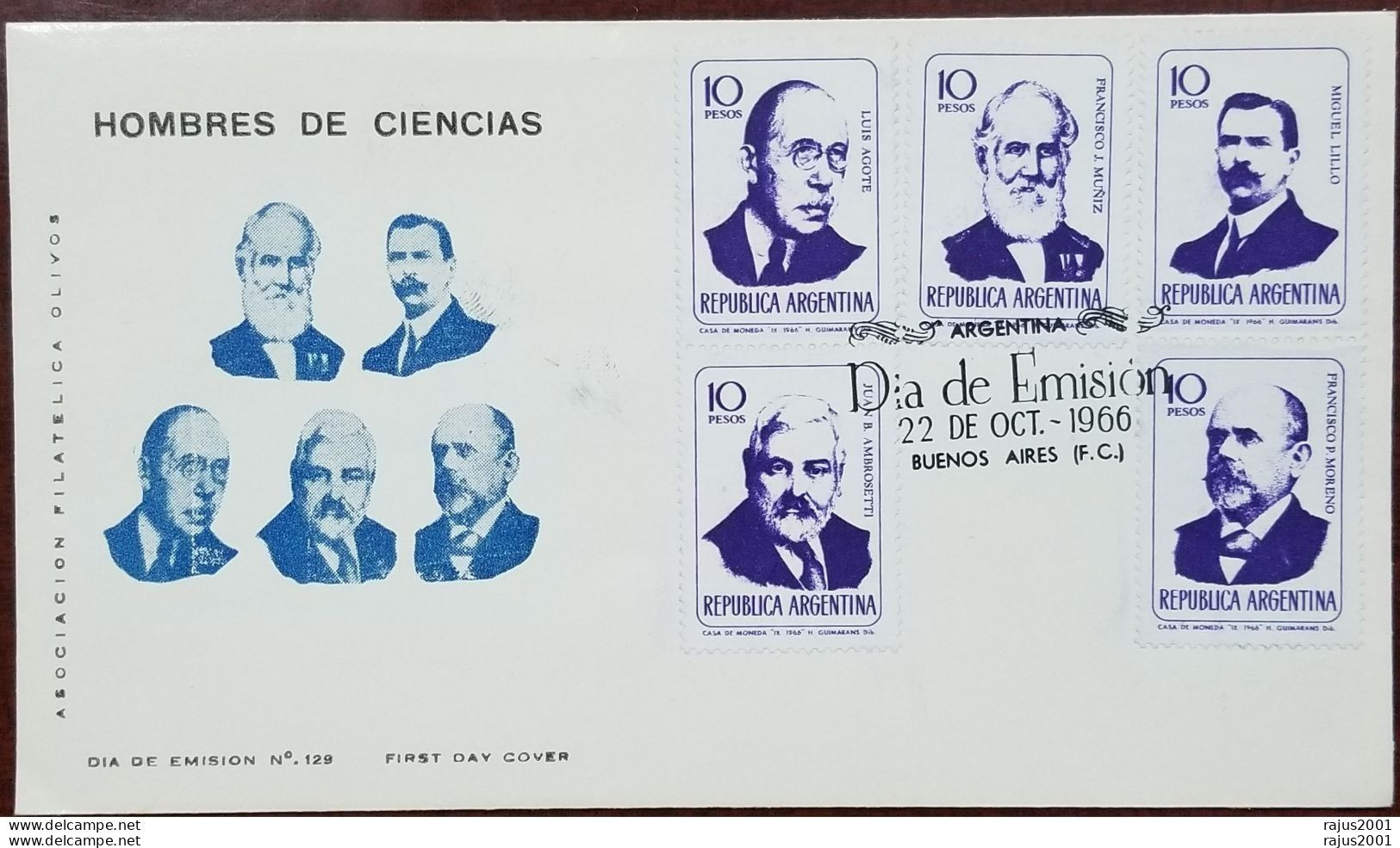 Heroes Of Sciences And Medicine, Physician Medical Doctor Naturalist, Archaeologist, Explorer, Famous Personalities FDC - Physique