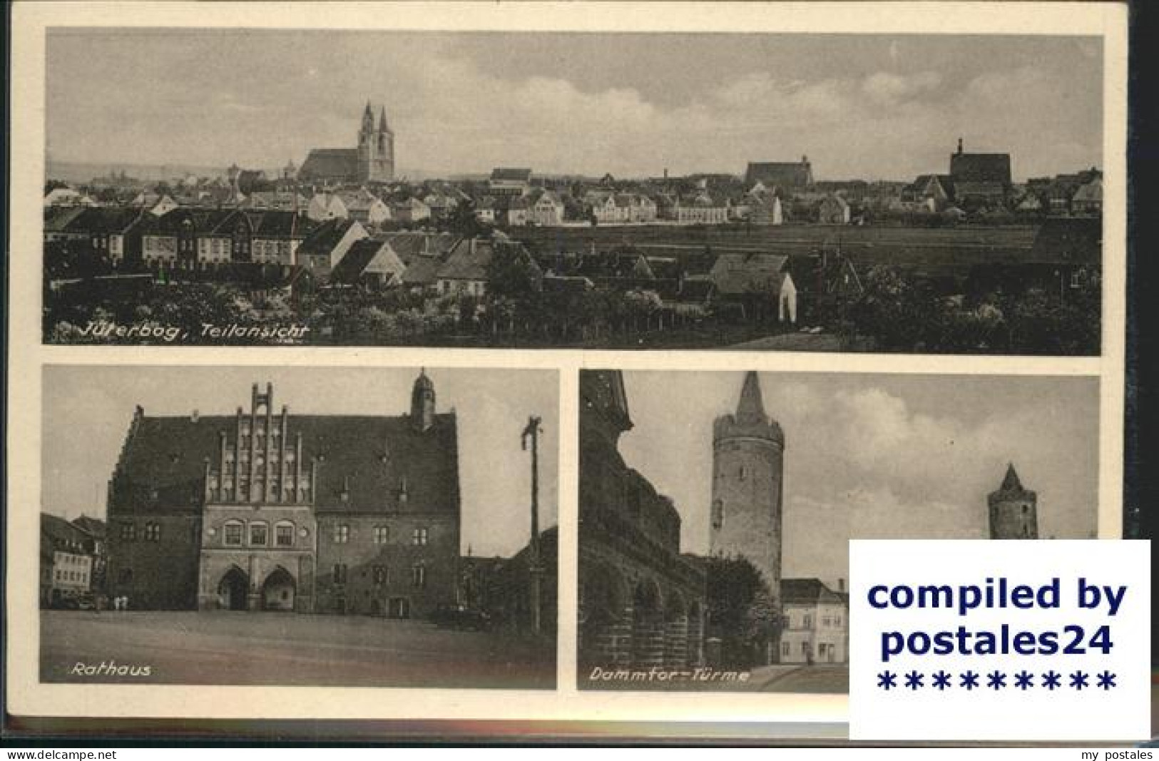 41404625 Jueterbog Ortsansicht Mit Kirche Rathaus Dammtor Turm Jueterbog - Jueterbog