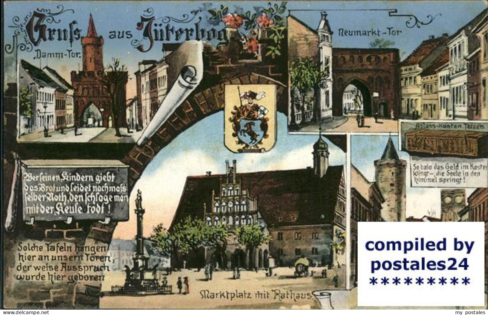 41404612 Jueterbog Dammtor Neumarkt-Tor Marktplatz Rathaus Denkmal Zinnaer Tor W - Jueterbog