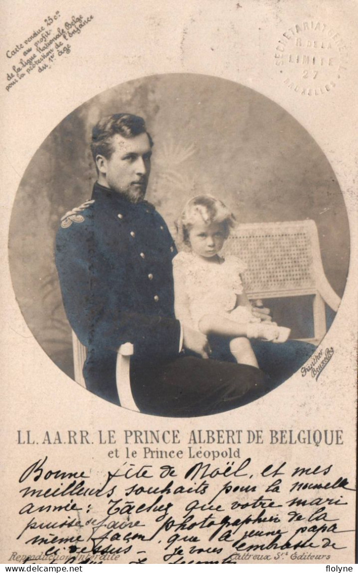 Royauté - Famille Royale - Carte Photo - Le Prince Albert De Belgique Et Le Prince Léopold - Belgium - Königshäuser