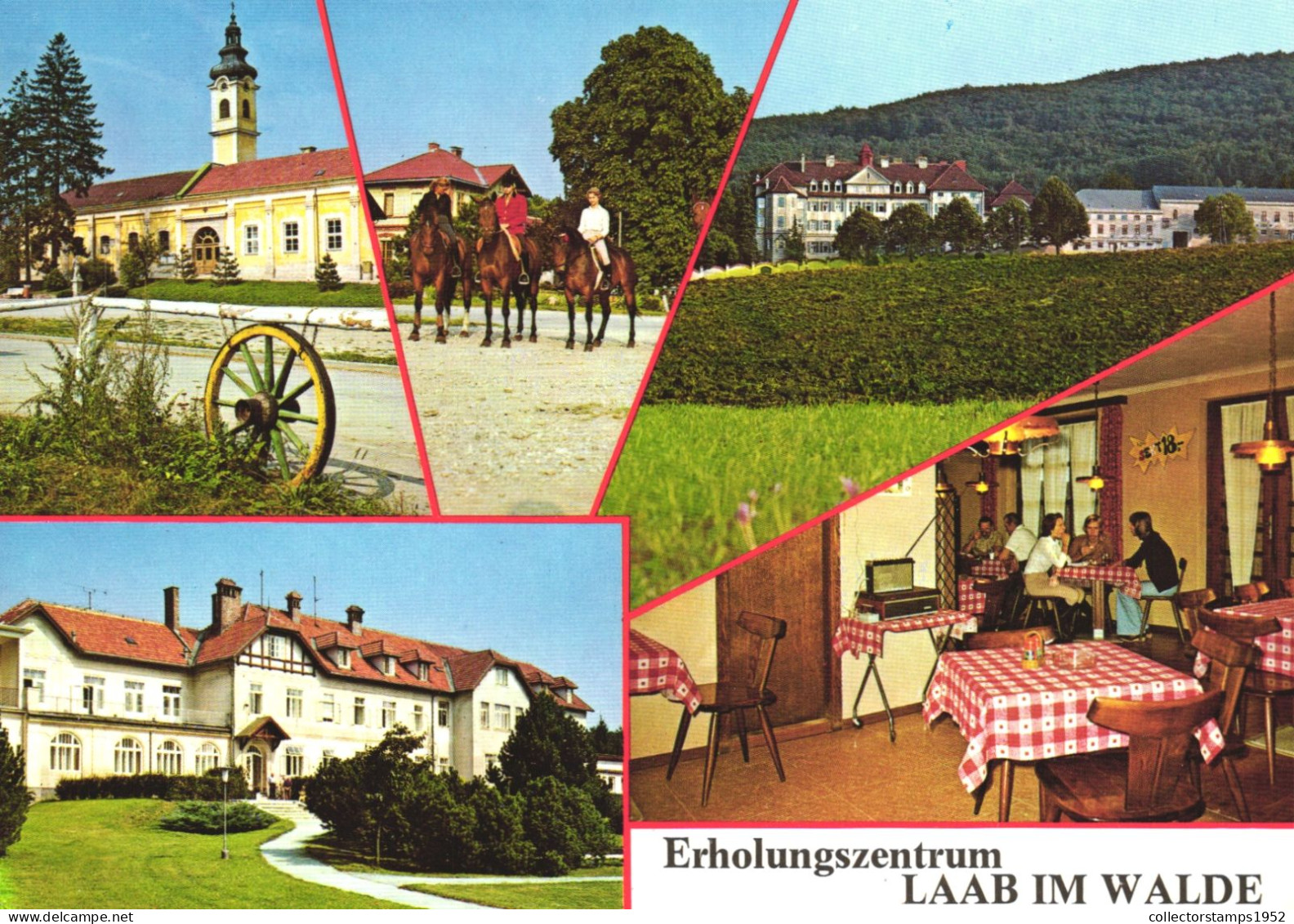 LAAB IM WALDE, MODLING, MULTIPLE VIEWS, ARCHITECTURE, CHURCH, HORSE, PARK, RESTAURANT, AUSTRIA, POSTCARD - Mödling