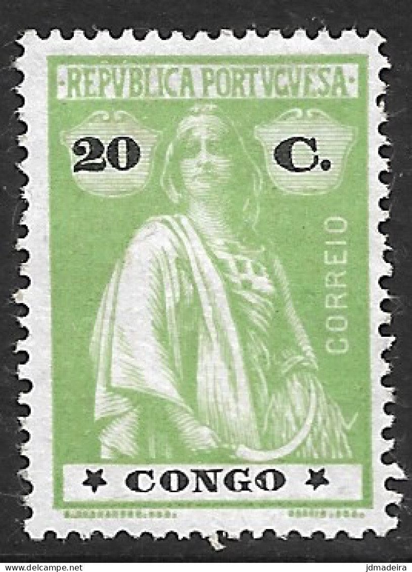 Portuguese Congo – 1914 Ceres Type 20 Centavos Mint Stamp - Portugiesisch-Kongo