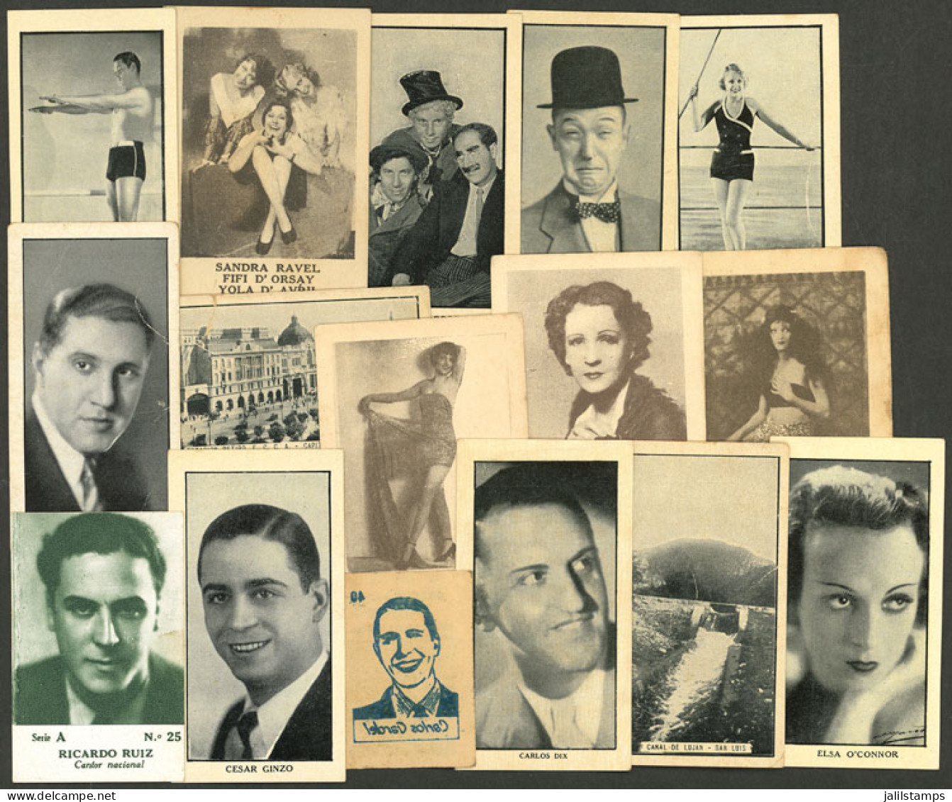 TRADING CARDS: About 375 Old Trading Cards, Almost All Different (very Little Duplication), With Views Of Theater And Mo - Otros & Sin Clasificación