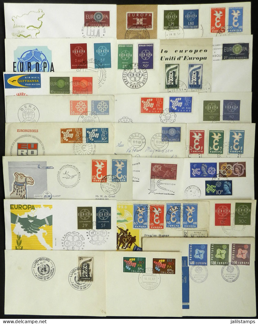 TOPIC EUROPA: 24 FDC Covers, Etc. Of Years 1956 To 1963, In General Of Fine To VF Quality! - Altri & Non Classificati