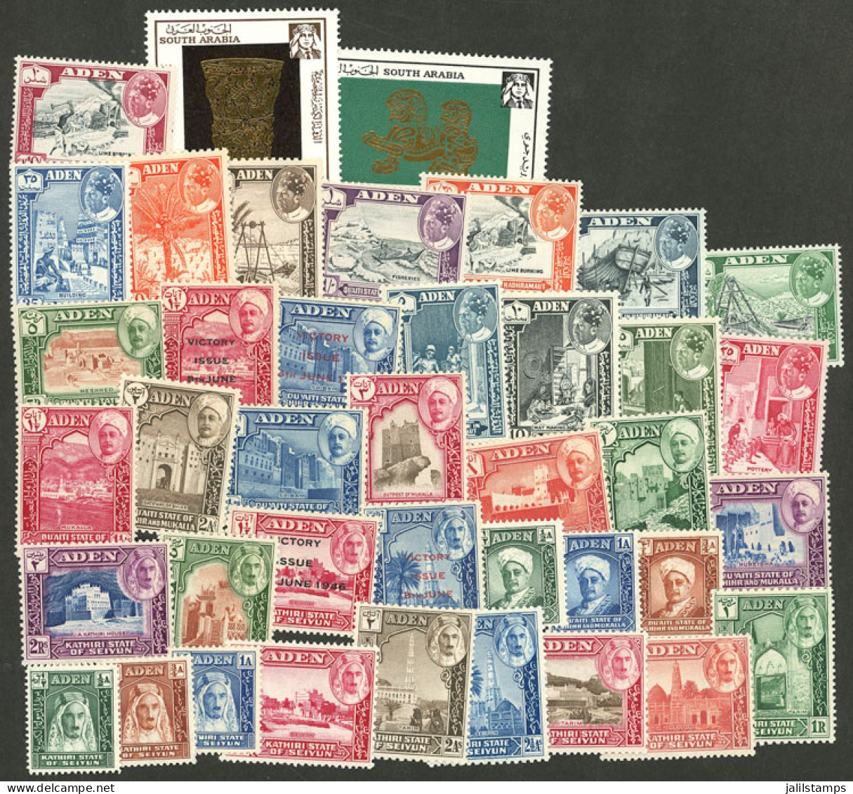 ADEN: Lot Of Complete Sets, MNH (one With Light Hinge Marks), Very Fine Quality! - Aden (1854-1963)