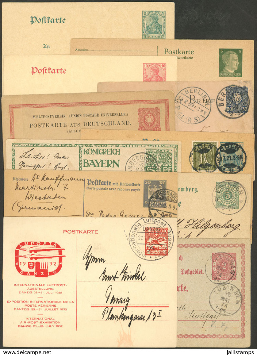 GERMANY: 11 Old Postal Stationeries, Some Used, Several Are Very Interesting And In General Of Fine To Very Fine Quality - Tarjetas