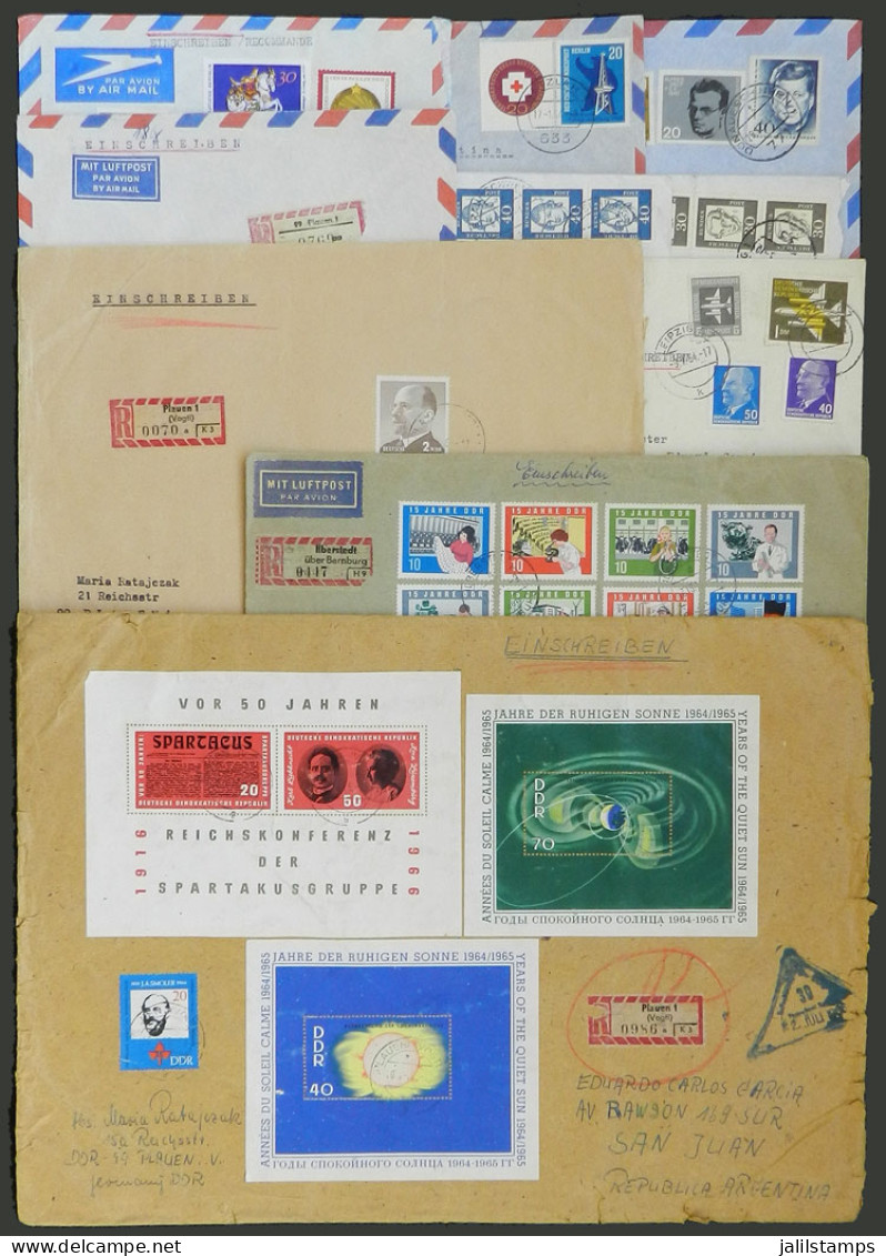 GERMANY: 10 Covers Sent To Argentina Mainly In 1960s, All With Very Interesting Postages! IMPORTANT: Please View ALL The - Altri & Non Classificati