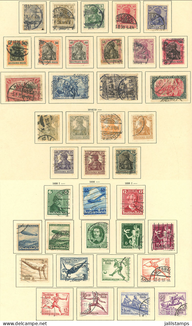 GERMANY: Collection On Album Pages (up To Circa 1945), With Used Or Mint Stamps, In General The Quality Is Fine To Excel - Collezioni