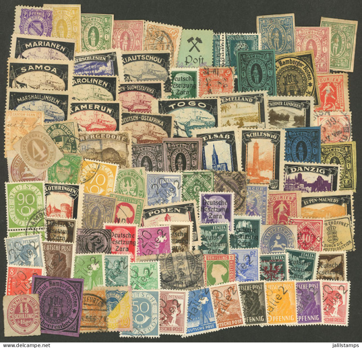 GERMANY: Lot With Good Number Of Stamps Of Varied Periods, In General Of Fine Quality (some With Small Defects Or Hinged - Collections
