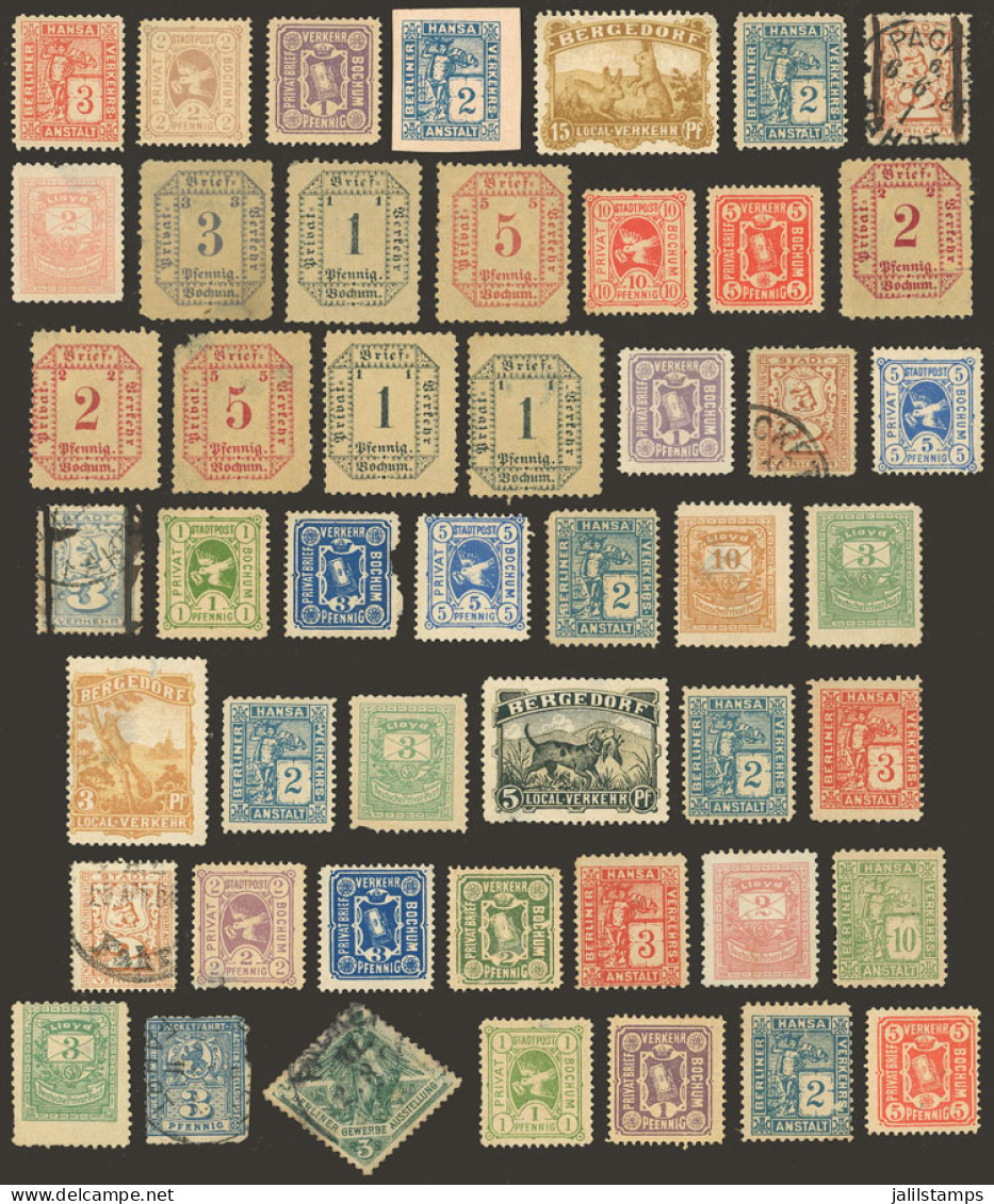 GERMANY: Interesting Lot Of Old Stamps, Used Or Mint Without Gum, Some With Defects, Most Of Fine Quality! - Collections