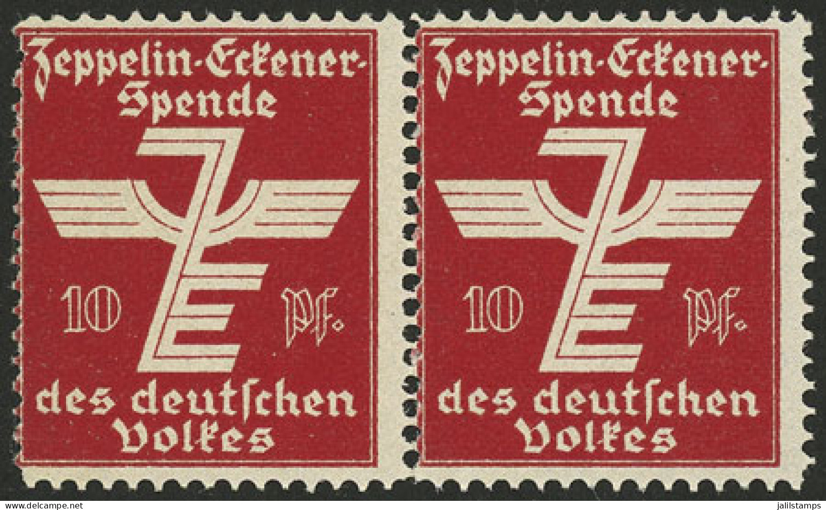 GERMANY: Cinderella Of 10Pg. For Fund Rising For Zeppelin, MNH Pair, Excellent Quality! - Cinderellas