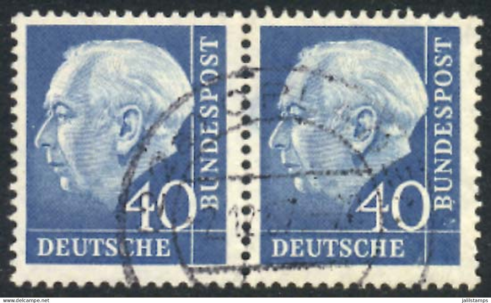 WEST GERMANY: Michel 260x, Used HORIZONTAL Pair, Fine Quality, Catalog Value Euros 200, Low Start! - Oblitérés