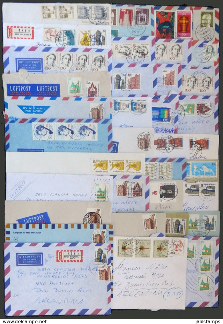 WEST GERMANY: Over 50 Modern Covers Sent To Argentina, Attractive Frankings, Very Good Lot! - Lettres & Documents