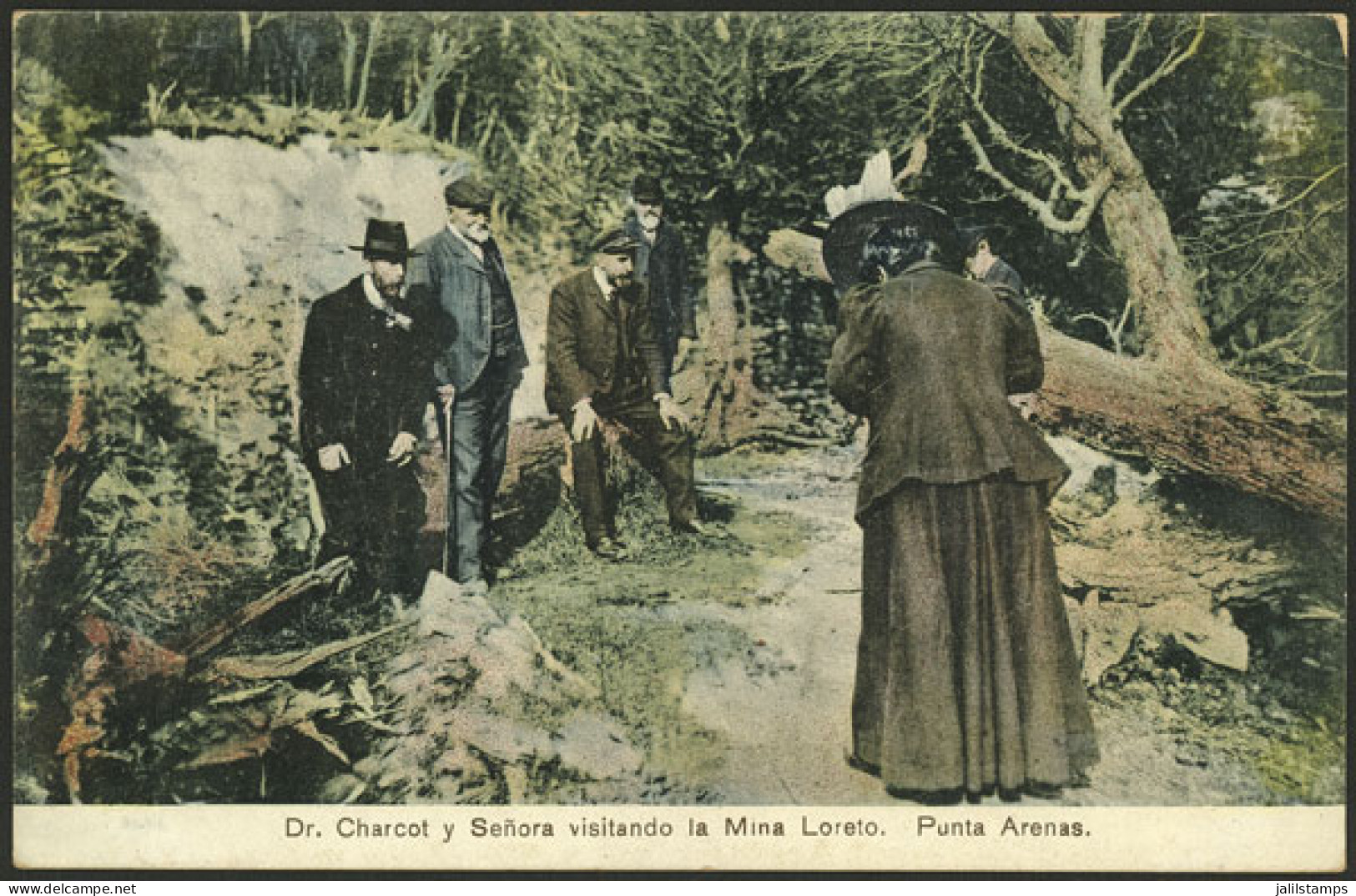 ANTARCTICA: CHARCOT: Dr. Charcot And Wife Visiting Mina Loreto In Punta Arenas (Chile), Old Postcard Of Very Fine Qualit - Welt