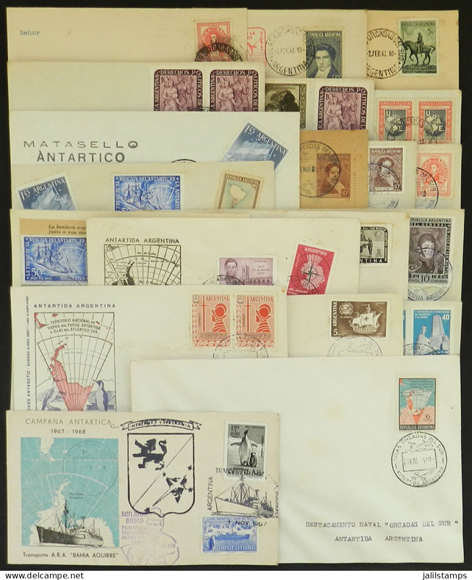 ARGENTINE ANTARCTICA: ORCADAS DEL SUR: 20 Covers, Cards Etc. With Postmarks Of "ISLAS ORCADAS DEL SUR" For 2/FE/1942 And - Sonstige & Ohne Zuordnung