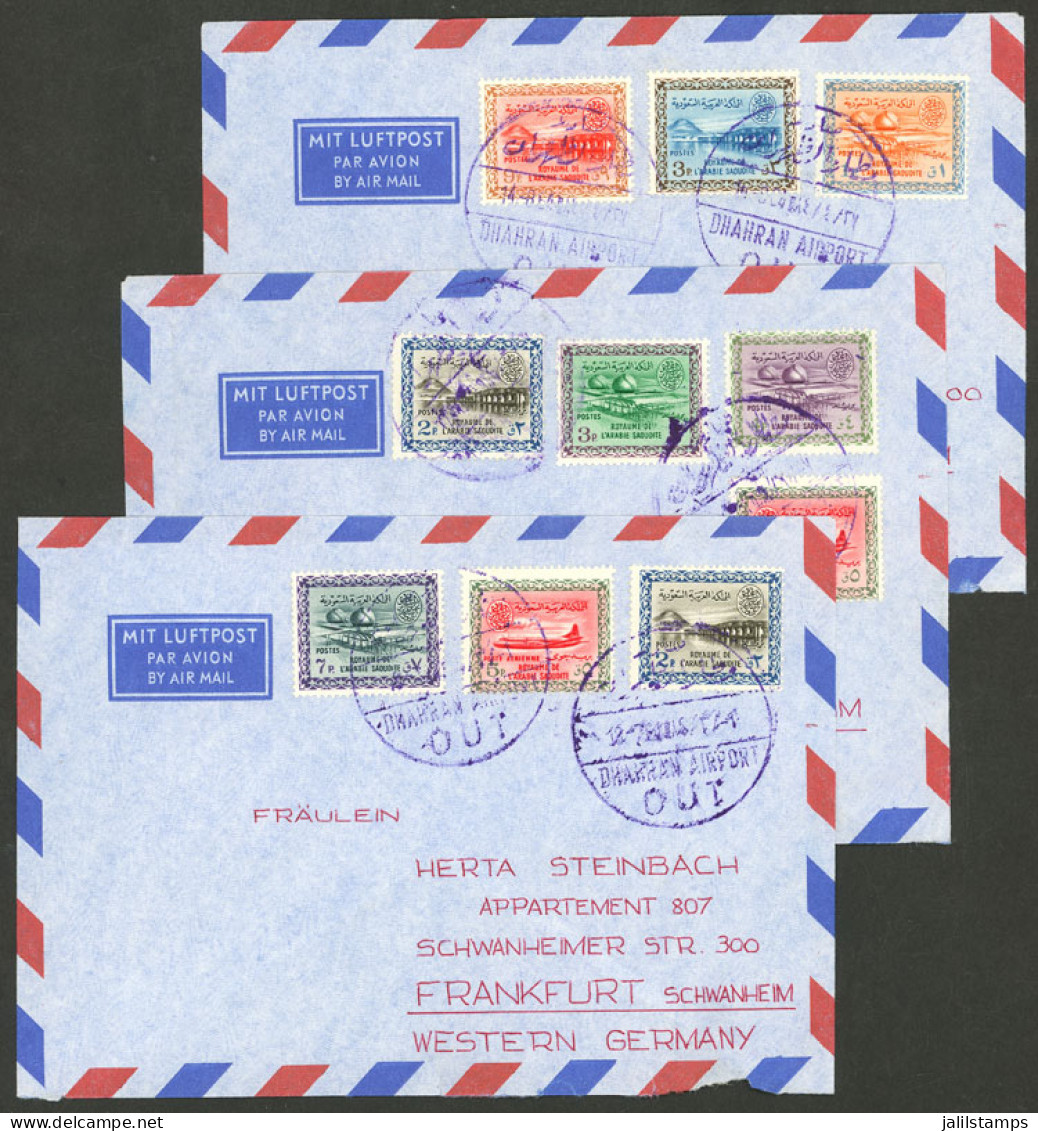 SAUDI ARABIA: 3 Modern Airmail Covers Sent To Germany, Very Nice! - Saudi-Arabien