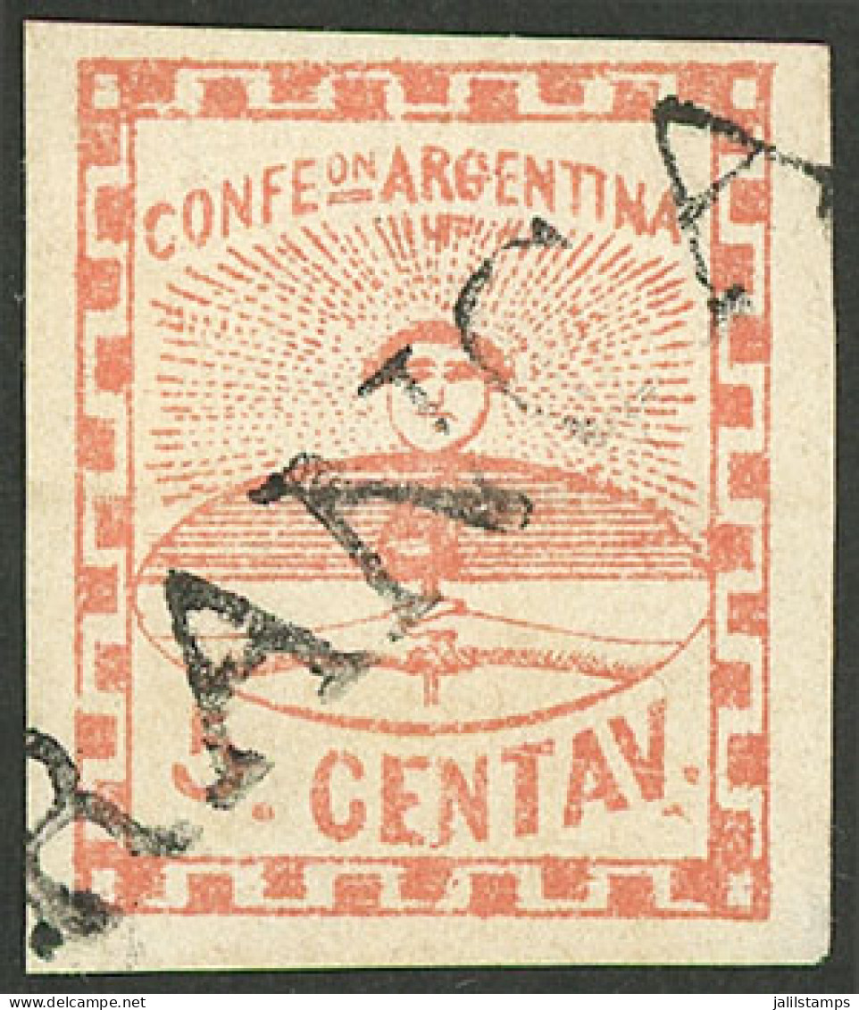 ARGENTINA: GJ.1, With FRANCA Cancel In Serif Font, Of Gualeguaychú (+400%), VF Quality, Catalog Value US$40 + 400% = US$ - Oblitérés