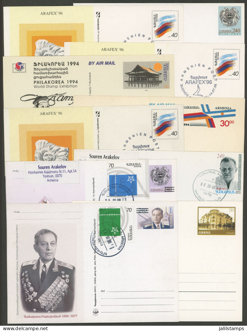 ARMENIA: 53 Modern Postal Stationeries (a Few Are Covers, The Rest Cards), Some Used Or With Thematic Postmarks, Excelle - Armenien