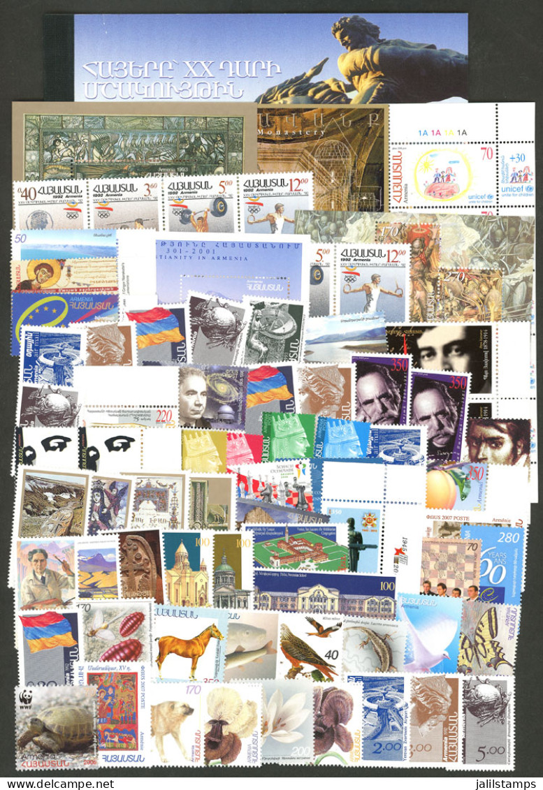 ARMENIA: Lot Of Modern Stamps And Souvenir Sheets, Also A Booklet, All MNH And Of Excellent Quality! ATTENTION: Please V - Armenia