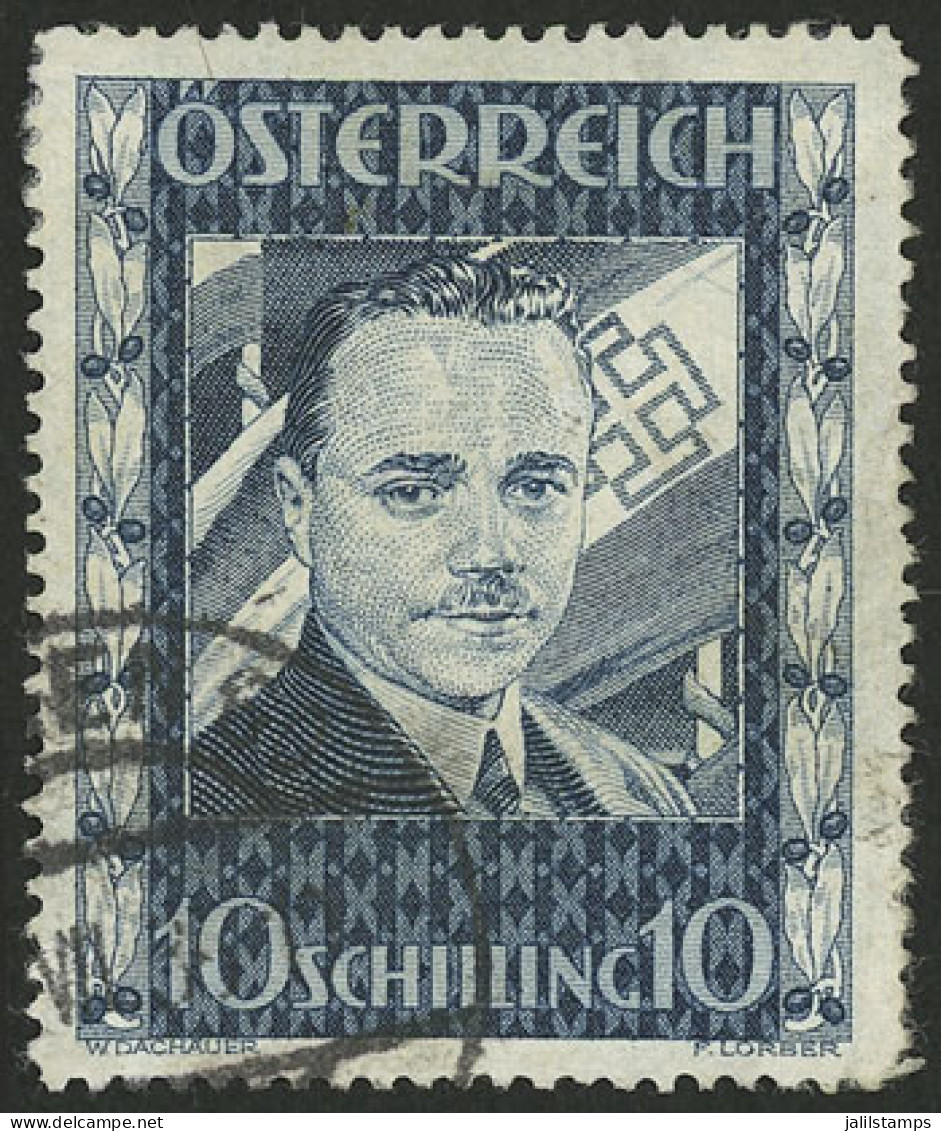 AUSTRIA: Sc.380, 1936 Chancellor Dollfuss, Used, Minor Defect In One Corner, Almost Insignificant, Very Attractive! - Other & Unclassified