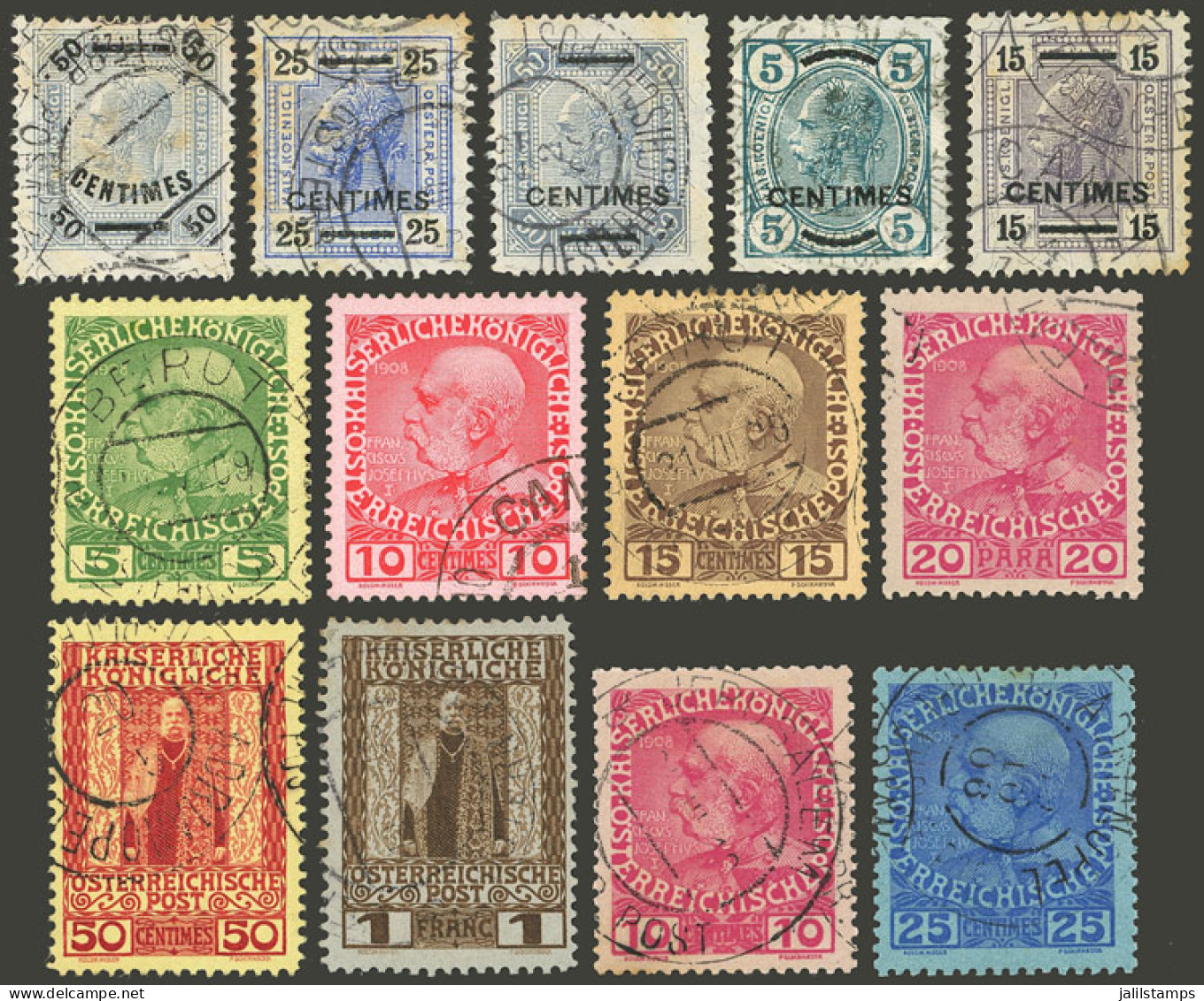 AUSTRIA - LEVANT: Small Lot Of Used Stamps, Interesting, Low Start! - Autres & Non Classés