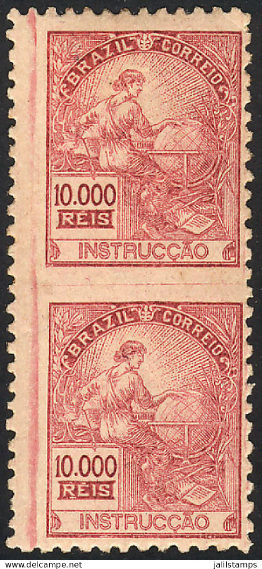 BRAZIL: Sc.285 (RHM.292), Beautiful Vertical Pair IMPERFORATE BETWEEN, Very Fine Quality, Rare! - Andere & Zonder Classificatie