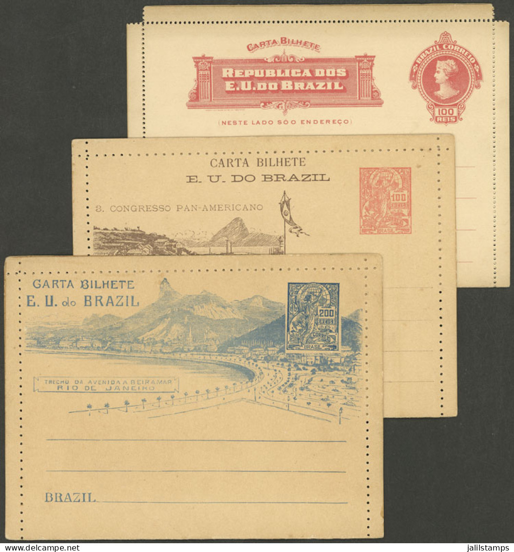 BRAZIL: 3 Old Lettercards, Unused, VF General Quality! - Other & Unclassified