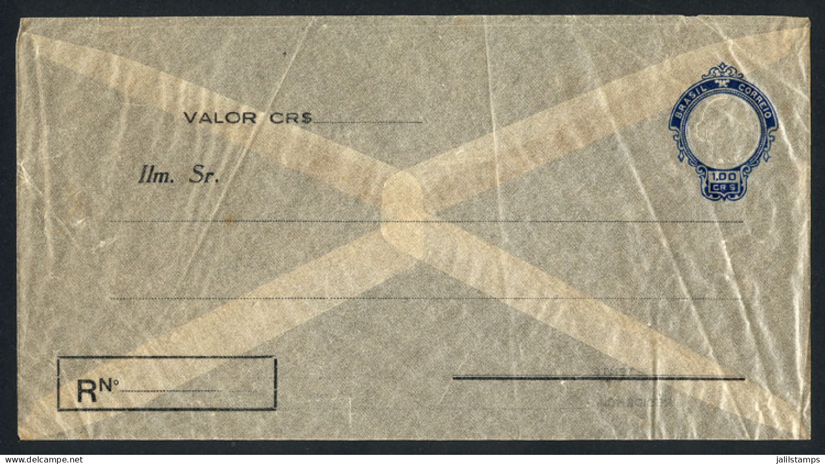 BRAZIL: RHM.EV-29, Unused Envelope For Declared Values, Minor Creases, Very Nice, Catalog Value 450Rs. - Other & Unclassified