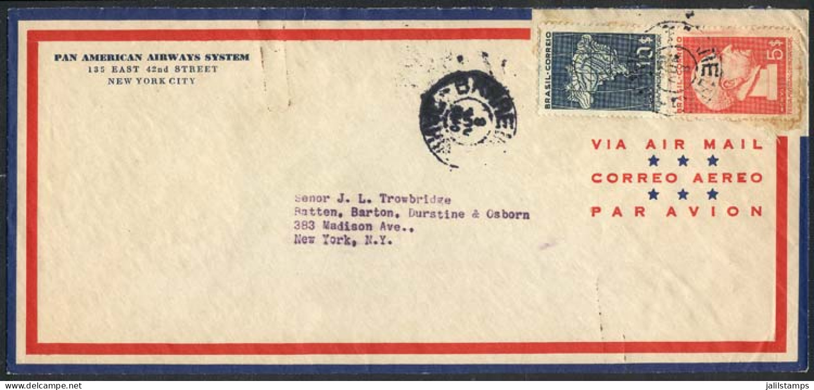 BRAZIL: Airmail Cover Sent From Bahia To USA On 8/NO/1940 With Nice Commemorative Postage, VF Quality! - Other & Unclassified
