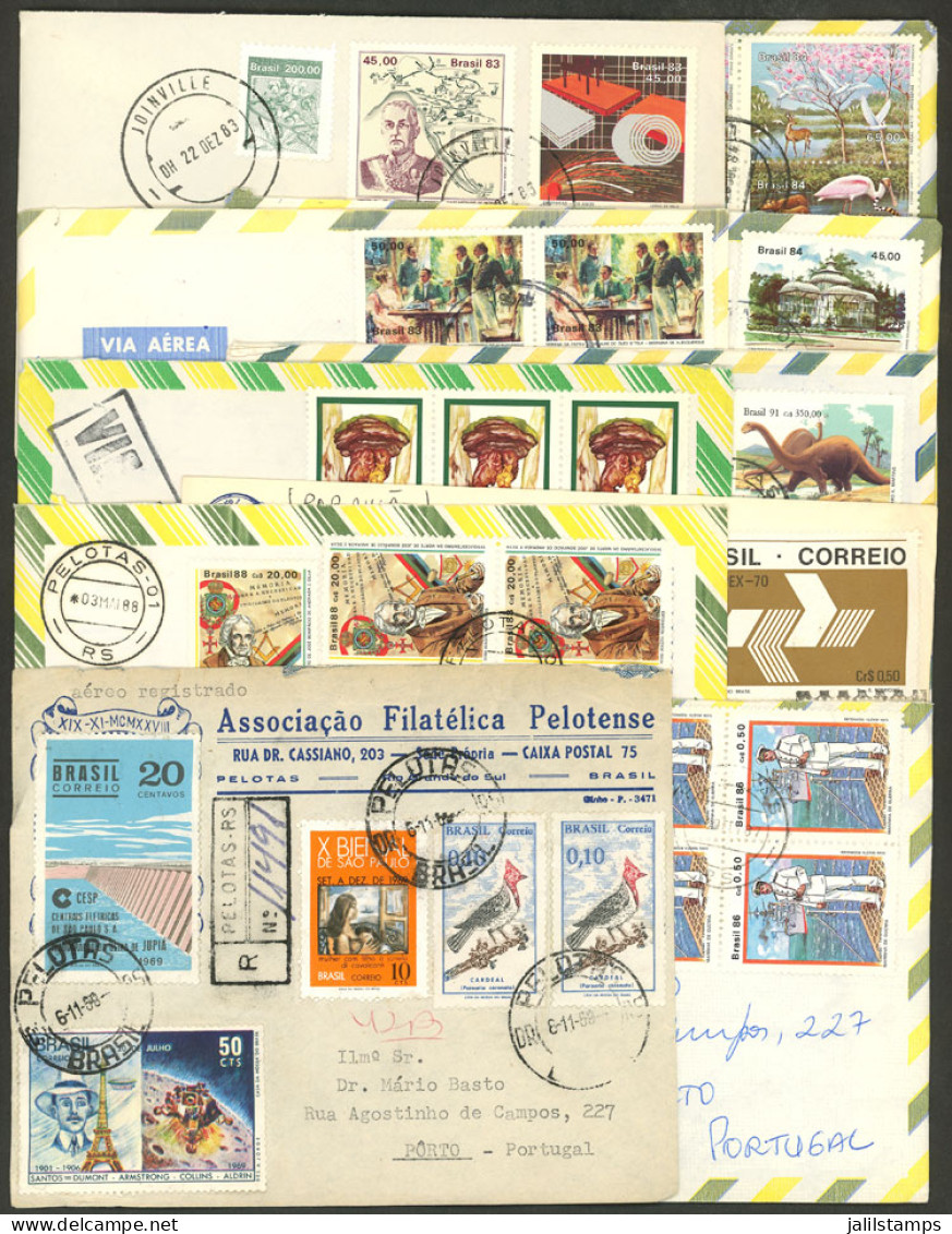 BRAZIL: 76 Modern Covers Sent To Portugal, Most Franked With Commemorative Stamps, Very Thematic, Attractive Lot! - Other & Unclassified