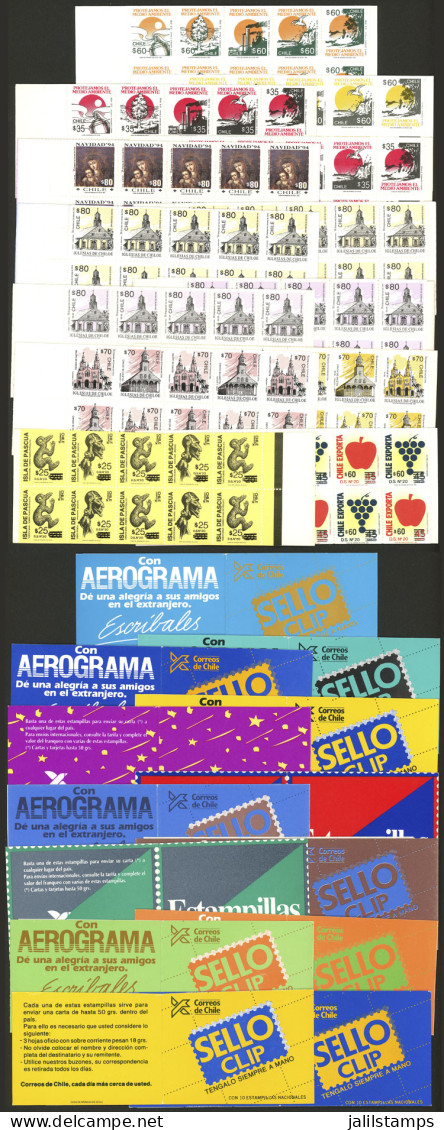 CHILE: 13 Complete Booklets Of 1990s, ALL DIFFERENT, Very Thematic, Several Very Scarce, MNH And Of Excellent Quality! - Chili