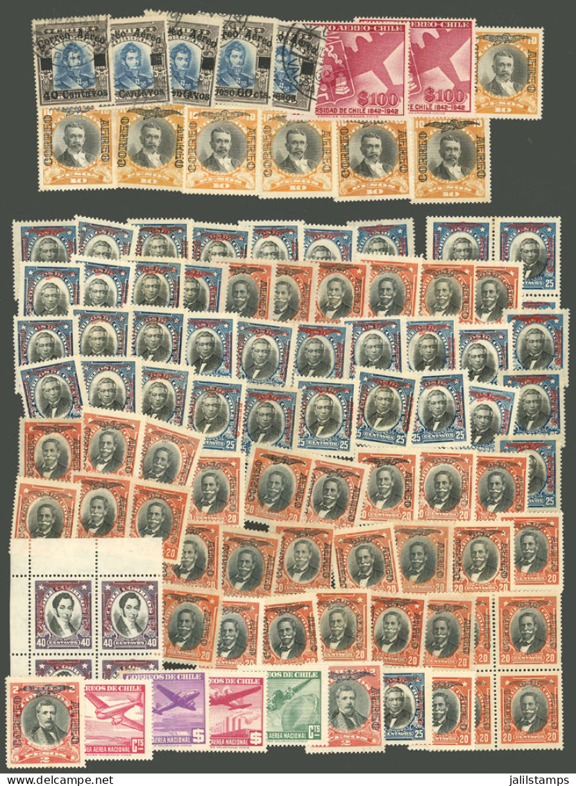 CHILE: Good Number (I Estimate Some Hundreds) Of Airmail Stamps, Including High Values And Scarce Material, Also Many Ex - Chile