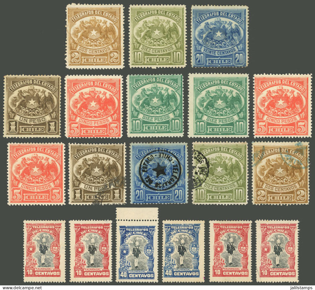 CHILE: Lot Of Old Stamps, Most With Gum, Very Fine General Quality! - Cile