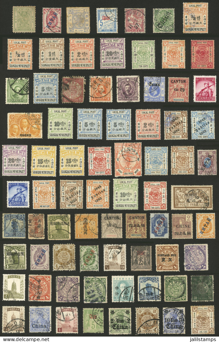 CHINA: Lot Of Old Stamps, Used Or Mint (they Can Be Without Gum), Most Of Fine Quality (some Stamps May Have Defects, Co - Otros & Sin Clasificación