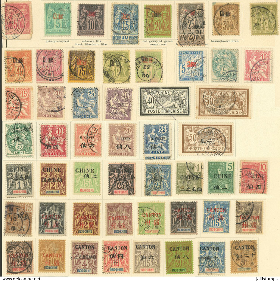 CHINA - FRENCH OFFICES: Old Collection On Album Pages, It Includes Several Good Values And Sets, Fine General Quality (s - Other & Unclassified