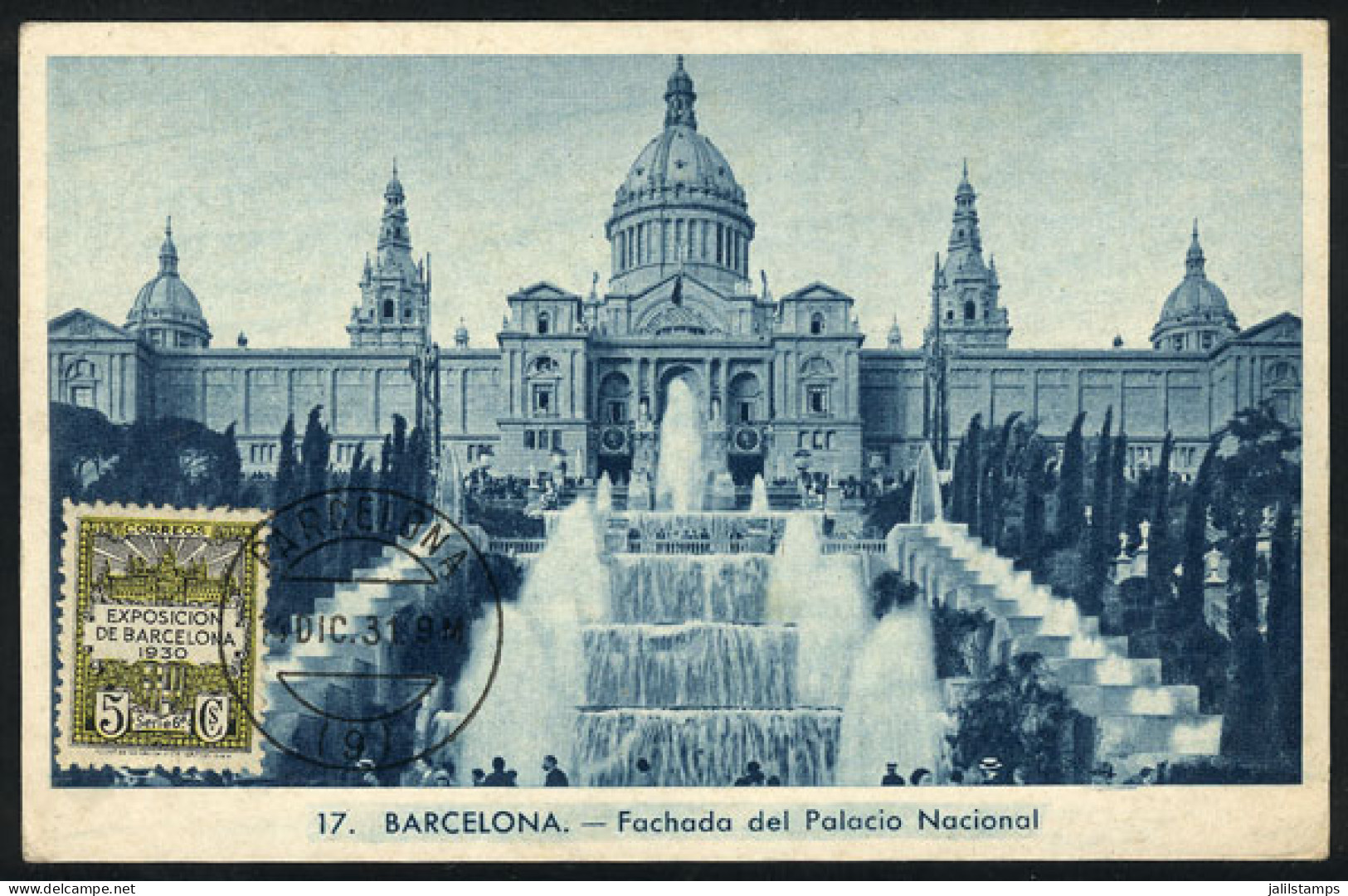 SPAIN: BARCELONA: National Palace, Maximum Card Of DE/1931, VF Quality - Autres & Non Classés