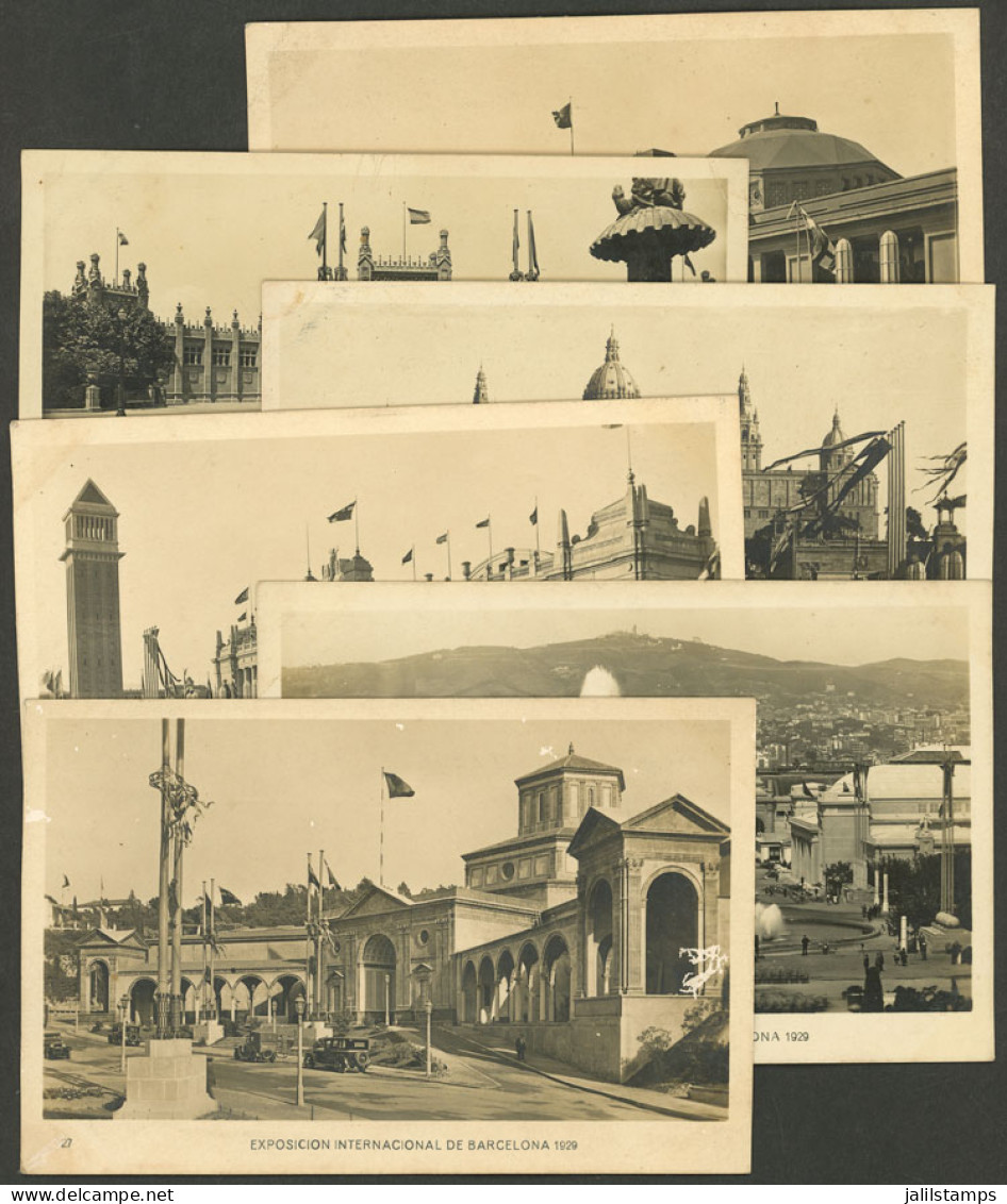 SPAIN: 6 Postcards With Views Of The 1929 Barcelona Intl. Exposition, In General Of Very Fine Quality, Nice Lot! - Autres & Non Classés