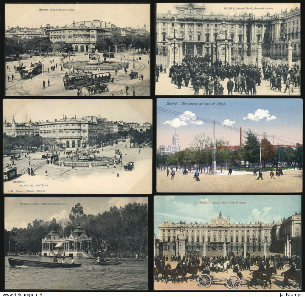 SPAIN: MADRID: 47 Old Postcards With Very Interesting Views, General Quality Is Fine To VF, Very Good Lot With High Reta - Otros & Sin Clasificación