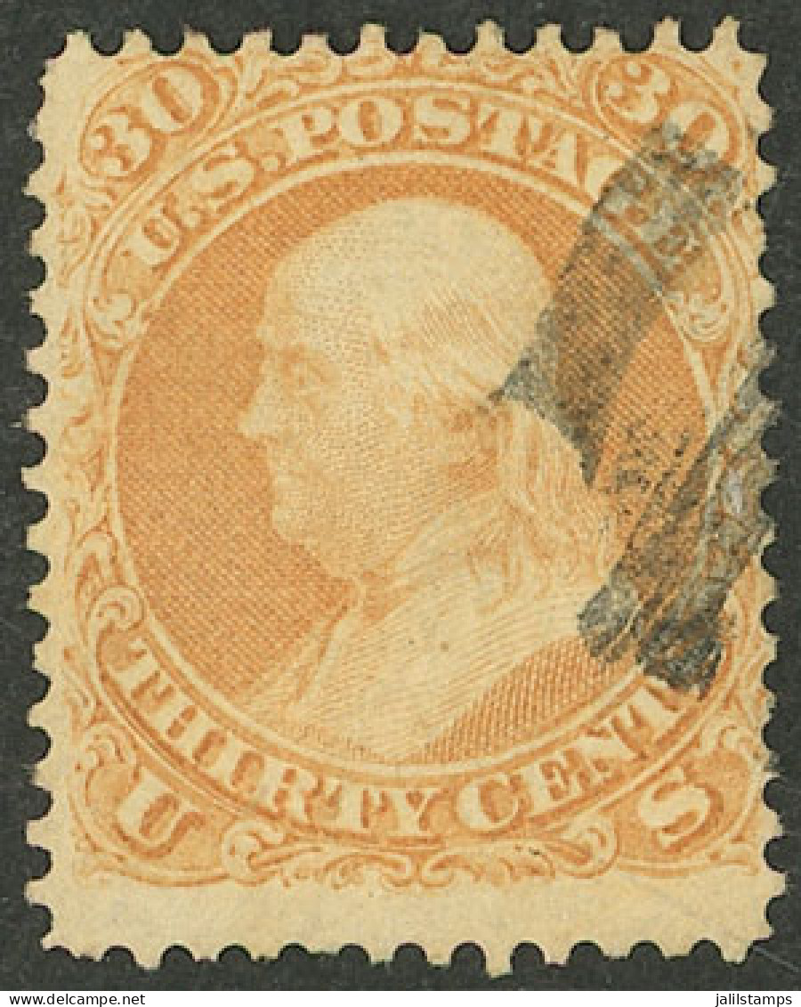 UNITED STATES: Sc.71, 1861/2 30c. Franklin, Used, Very Nice Example! - Other & Unclassified