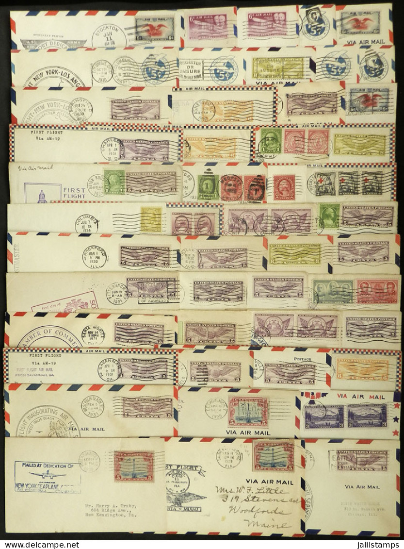 UNITED STATES: FIRST FLIGHTS, Etc.: 48 Covers Flown Between 1929 And 1950, Wide Variety, Very Fine General Quality, Good - Altri & Non Classificati